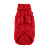 Hip Doggie Angora Cable Knit Sweater - Red