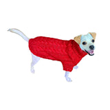 Hip Doggie Angora Cable Knit Sweater - Red