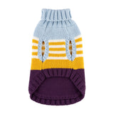 Hip Doggie Color Block Sweater - Blue/Purple