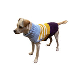 Hip Doggie Color Block Sweater - Blue/Purple
