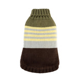 Hip Doggie Color Block Sweater - Green/Brown