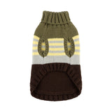 Hip Doggie Color Block Sweater - Green/Brown