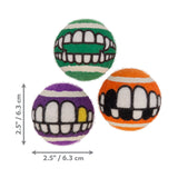 KONG Halloween Grinz Sports Balls 3-pk Md