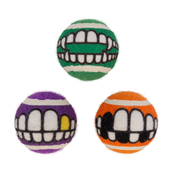 KONG Halloween Grinz Sports Balls 3-pk Md