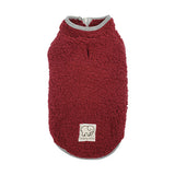 Hip Doggie Half-Zip Sherpa Fleece - Cranberry