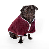 Hip Doggie Half-Zip Sherpa Fleece - Cranberry