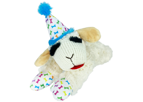 Multipet - Lambchop w/ Birthday Hat (Pink/Blue)
