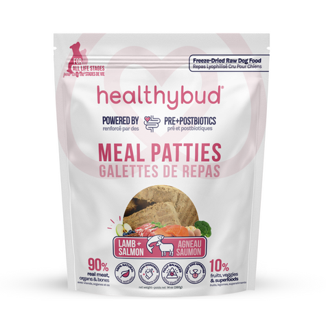 Healthybud Freeze-Dried Lamb & Salmon Meal Patties - 14 oz