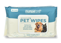 Multipet - Sensitive Area Pet Wipes - 100 ct