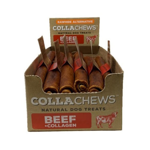 CollaChews 9" Collagen Roll Beef Flavor - 20 Piece PDQ