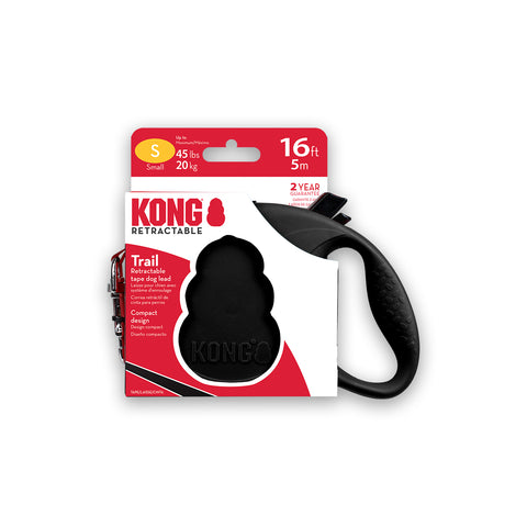 KONG Retractable Leash TRAIL Black - 3 Sizes