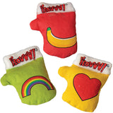 Ducky World Yeowww! Kitten Mittens 3-Pack - Green, Red and Yellow