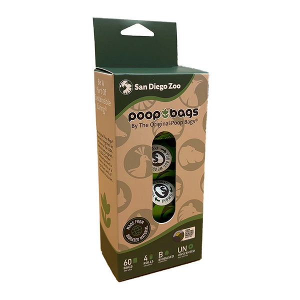 San Diego Zoo USDA Biobased 4-Roll Pack of Poop Bags