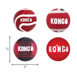 KONG Signature Balls 4-Pack Assorted Medium